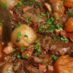 Beef casserole with orange zest