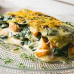 Delicious salmon and spinach lasagna recipe Spinach: